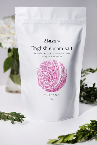 Marespa Английская соль эпсом для ванн &amp;quot;Вербена&amp;quot;, 1 кг