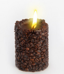 ЭКО-свеча ручной работы COFFEE с зернами и ароматом кофе (TM Aromatte)