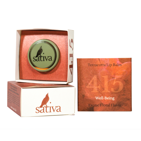 Sativa №415 Блеск-бальзам для губ терракотовый, 8 гр
