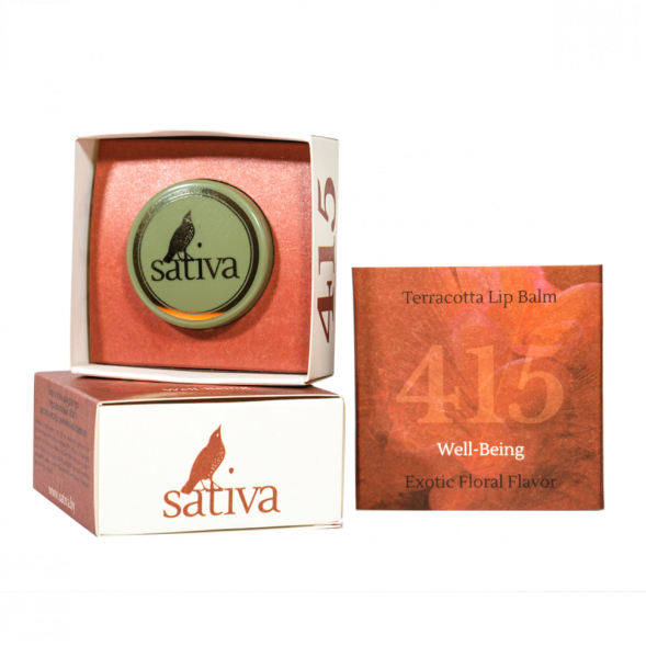 Sativa №415 Блеск-бальзам для губ терракотовый, 8 гр